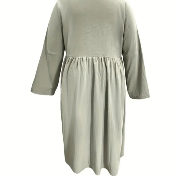 Artsy Lightweight Khaki Dress - Picture 4 of 6